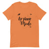 Airplane Mode Black Print T-Shirt - Her Pink PassportBurnt Orange