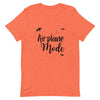 Airplane Mode Black Print T-Shirt - Her Pink PassportHeather Orange