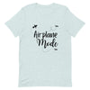 Airplane Mode Black Print T-Shirt - Her Pink PassportHeather Prism Ice Blue