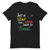 Just a Black Queen that Loves to Travel T - Shirt - Her Pink PassportXS