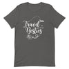 Travel Besties White Print T - Shirt - Her Pink PassportAsphalt