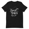 Travel Besties White Print T - Shirt - Her Pink PassportBlack Heather