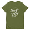 Travel Besties White Print T - Shirt - Her Pink PassportOlive