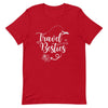 Travel Besties White Print T - Shirt - Her Pink PassportRed