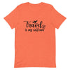 Travel is My Selfcare Black Print T - Shirt - Her Pink PassportHeather Orange