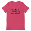 Travel is My Selfcare Black Print T - Shirt - Her Pink PassportHeather Raspberry