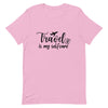 Travel is My Selfcare Black Print T - Shirt - Her Pink PassportLilac