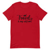 Travel is My Selfcare Black Print T - Shirt - Her Pink PassportRed