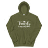 Travel is My Selfcare Hoodie - Her Pink PassportMilitary Green